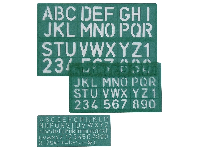lettersjabloon linex 50mm hoofdl/letters/cijf