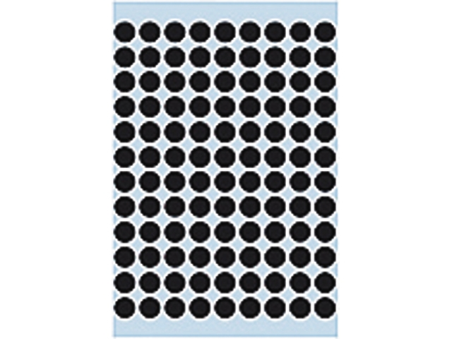etiket herma 1849 rond 8mm 540st zwart