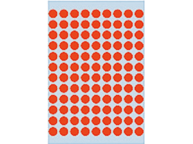etiket herma 1842 rond 8mm 540st rood