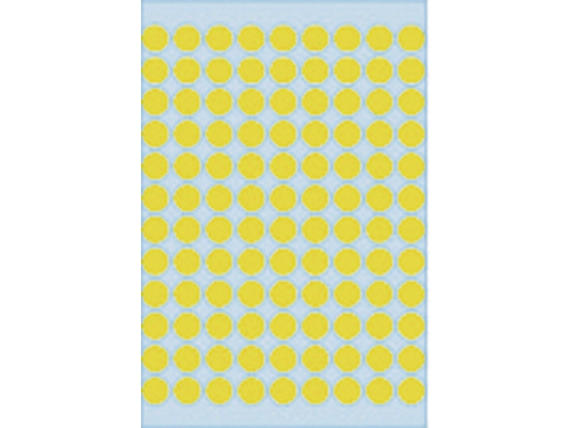 etiket herma 1841 rond 8mm 540st geel