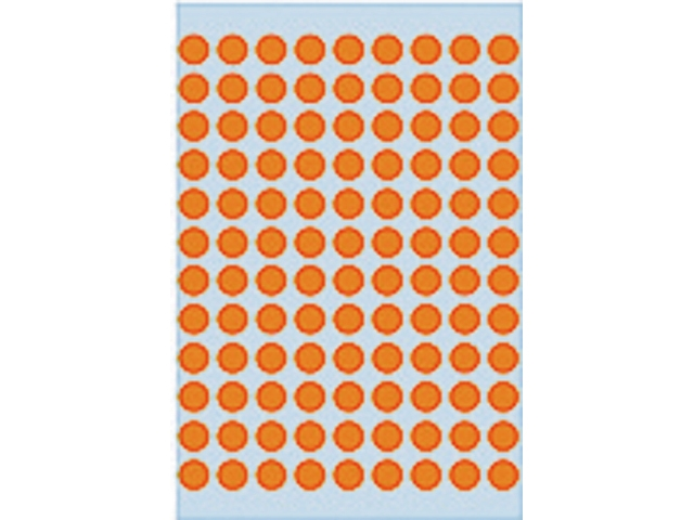 etiket herma 1844 rond 8mm 540st fluor oranje