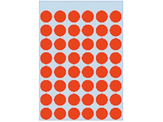 Etiket herma 1862 rond 12mm 240st rood