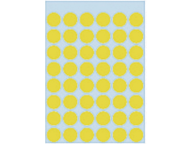 etiket herma 1861 rond 12mm 240st geel