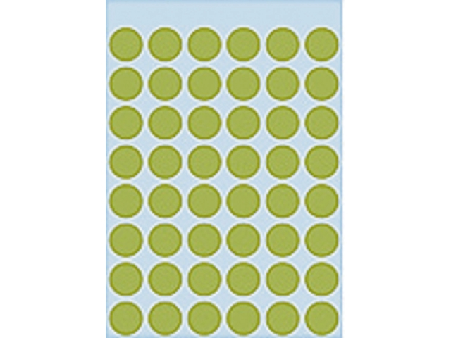 etiket herma 1868 rond 12mm 240st fluor groen