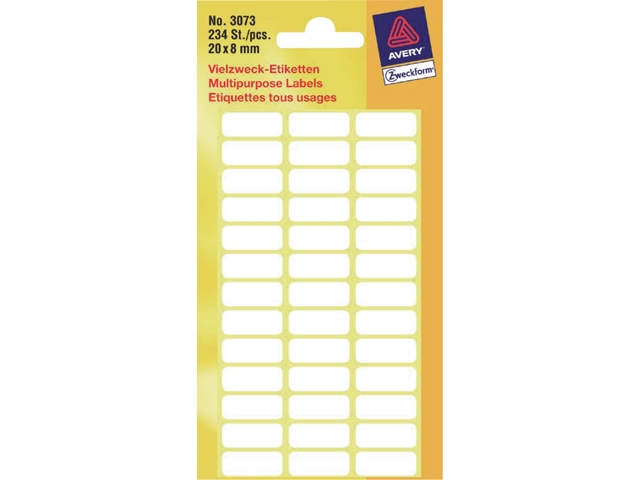 etiket avery zweck 3073 20x28mm 234st