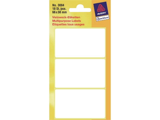 etiket avery zweck 3084 66x38mm 18st