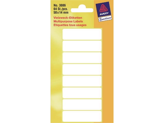 etiket avery zweck 3086 50x14mm 64st
