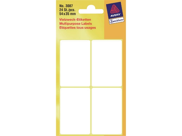 etiket avery zweck 3087 54x35mm 24st