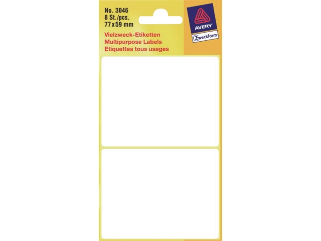 etiket avery zweck 3046 77x59mm 8st
