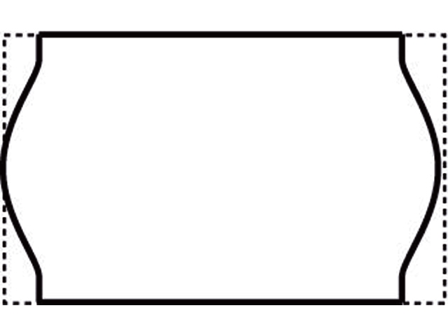 prijsetiket voor s14 26x16mm n-perm wit