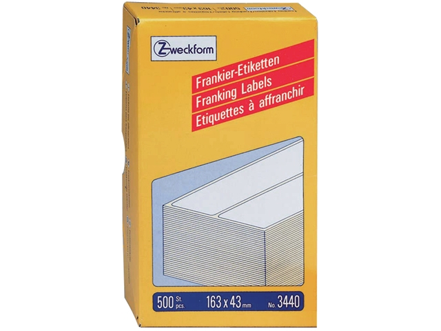etiket avery zweck frankeer 3440 163x43mm
