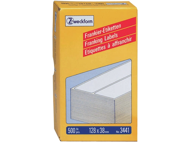 etiket avery zweck frankeer 3441 128x38mm