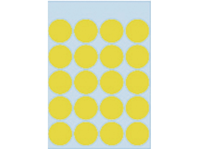 etiket herma 1871 rond 19mm 100st geel