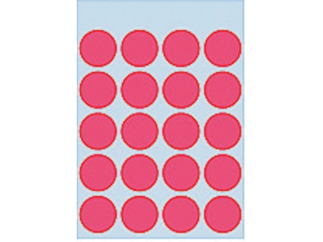 etiket herma 1876 rond 19mm 100st fluor rood