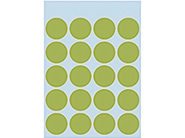 etiket herma 1878 rond 19mm 100st fluor groen