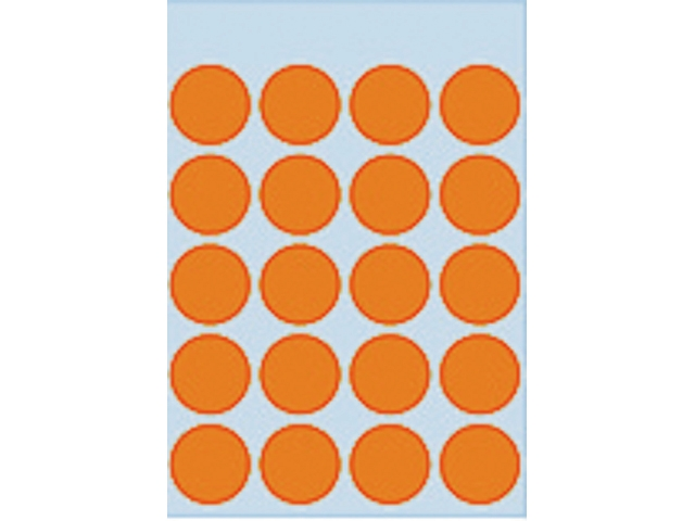 etiket herma 1874 rond 19mm 100st fluor oranj