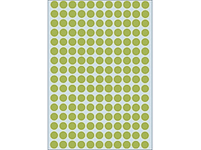 etiket herma 2215 rond 8mm 5632st groen