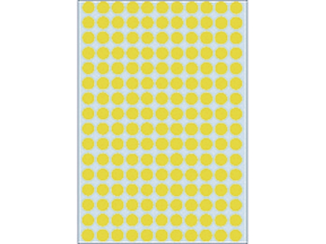 etiket herma 2211 rond 8mm 5632st geel