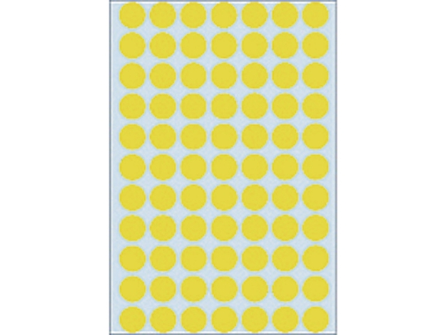 etiket herma 2231 rond 13mm geel 2464st