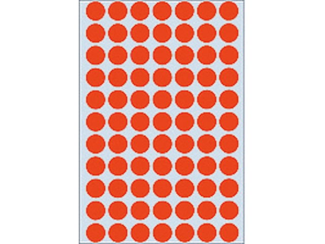 etiket herma 2232 rond 13mm rood 2464st