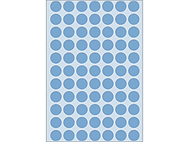 etiket herma 2233 rond 13mm blauw 2464st