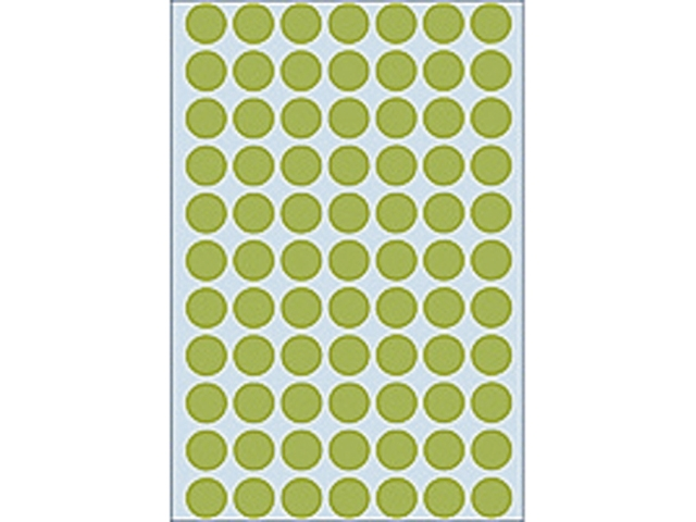 etiket herma 2235 rond 13mm groen 2464st