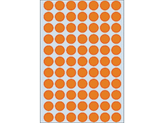 etiket herma 2234 rond 13mm fluor oranje