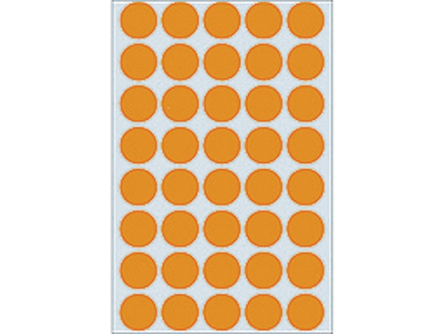Herma etiket 2254 rond 19mm fluor oranje
