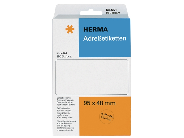 etiket herma adres 4301 95x48mm 250st