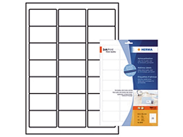 etiket herma inkjet 8838 63.5x38.1mm wit