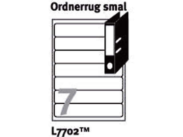 Ordnerrug etiket lichtgr.175st