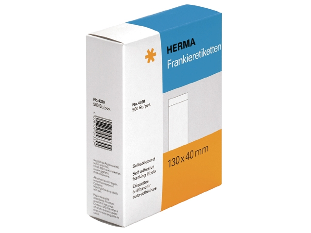 etiket herma frankeer 4330 130x40mm 500st