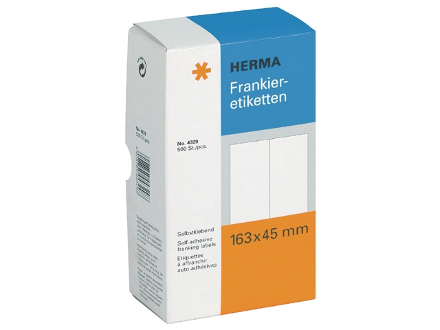 etiket herma frankeer 4329 163x45mm 500st