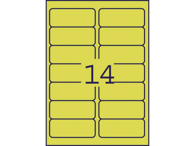 etiket laser avery l7263y 99.1x38.1mm fluor g