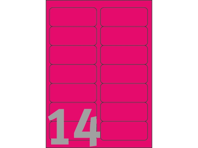 etiket avery laser l7363p 99.1x38.1mm fluor r