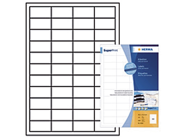 etiket herma superprint 4608 48.3x25.4mm wit
