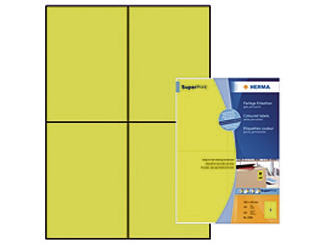 etiket herma superprint 4396 105x148mm geel 4