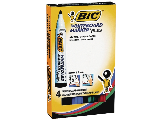 Whitebord markeerstiften 4stks