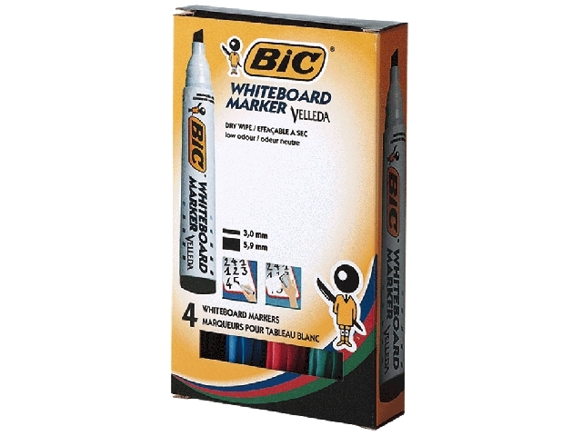 viltstift bic 1754 whiteboard schuin 3-5.5mm
