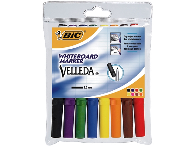 Whiteboard rond 2mm 8st assortiment