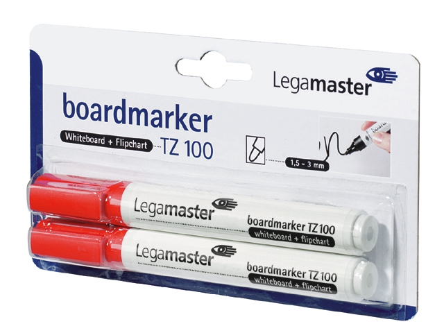 viltstift lega tz100 whiteboard rond 2mm rood