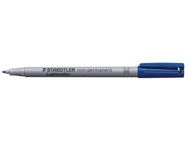 Overheadviltstift afwasb blauw