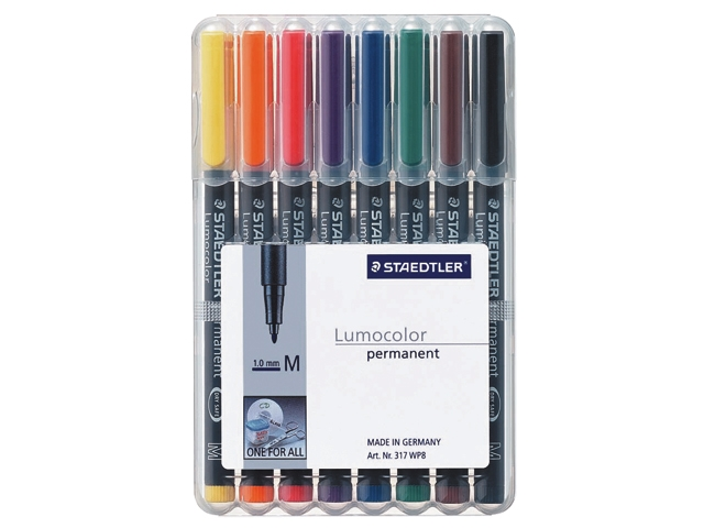 viltstift staedtler ohp lumocolor m 317 wp8