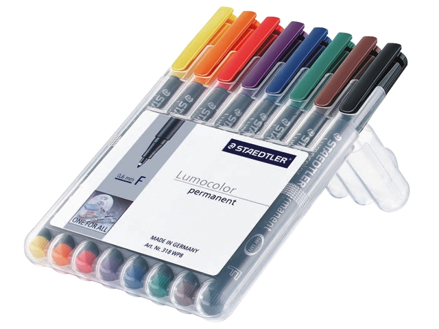 viltstift staedtler ohp lumocolor f 318 wp8