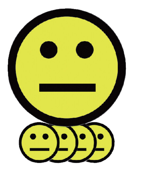 Magneet smiley 50mm neutraal geel (5)