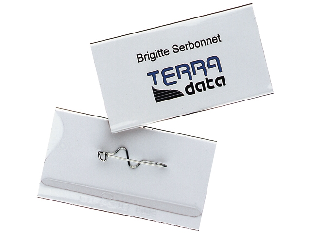 Badge durable 8008 met speld 40x75mm