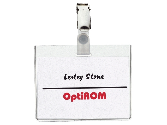 badge durable 8003 met clip 60x90mm
