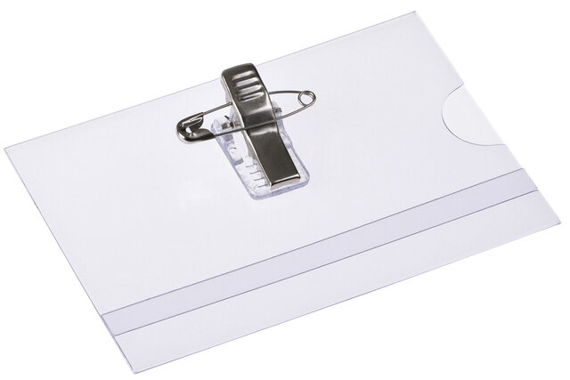 Europel Badge Clip + Speld 90 x 60 mm
