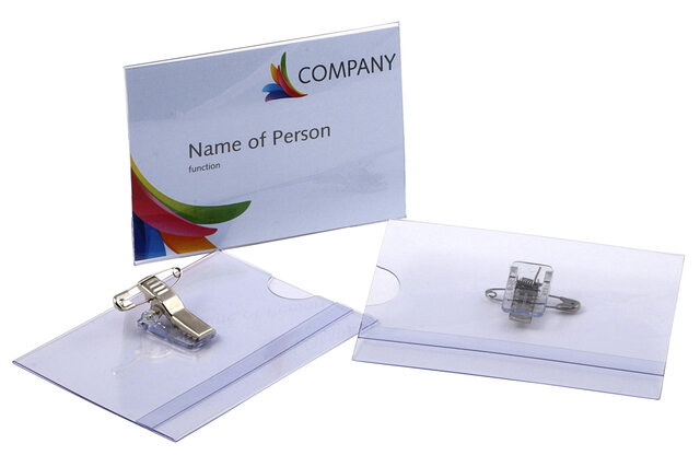 Europel Badge Clip + Speld 90 x 60 mm