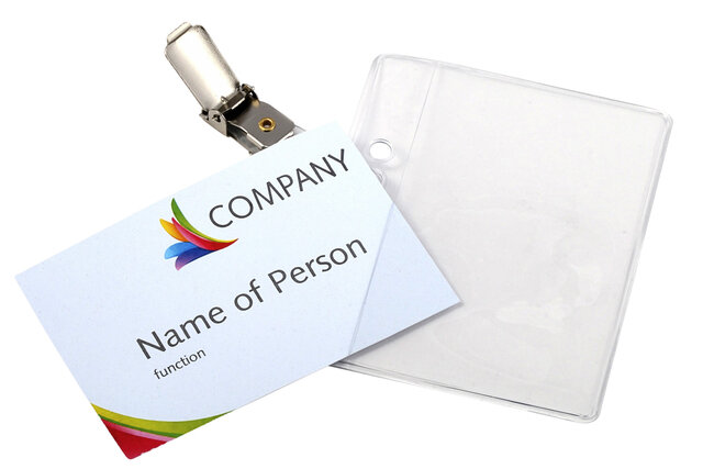 Europel Badge Strip + Clip 90 x 60 mm/24stuks